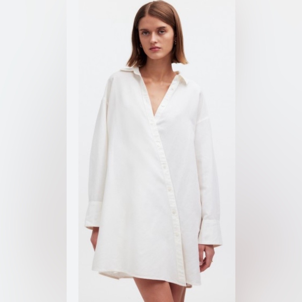 Madewell Tilapia Asym Linen Tunic is